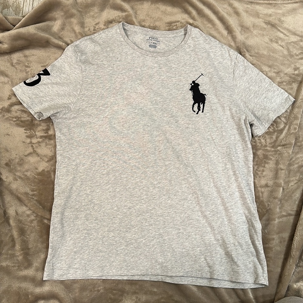 Men’s Gray Polo Ralph Lauren T-Shirt | Size Large